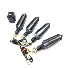 Motorcycle 12V LED Sequential Turn Signal Flowing Turn Signal 4 Piece Relay Set 2 Pin 3 Pin White Position Red Red Brake General Purpose (2 Pin)