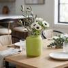 Wancetang Green Ceramic Vase, 7 Inch, Slanted Mouth