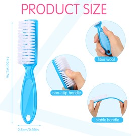 Patelai 15 Pieces Nail Brush Handle Grip for Cleaning Fingernails Toes Scrub Manicure Pedicure(Bright Colors)