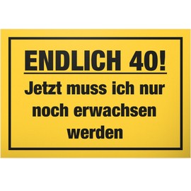 DankeDir! Finally 40 Years Sign - Gift 40th Birthday Best Friend Girlfriend Gift Idea Birthday Gift 40th Gift 40s Birthday Party