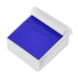 QUARKZMAN 400 Sheets Gold Leaf for Crafts, 9 x 9 cm Imitation Gold Foil Gold Flakes Gold Paper for Acrylic Painting Art Project Craft Furniture Decoration Nails Manicure, Blue