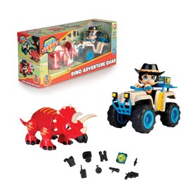 Action Heroes Dino Adventure Quad Playset with Interchangeable Pieces - Great Gift for Children Aged 4 and Up