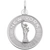 Rembrandt Charms Gold Plated Sterling Silver New York Charm Pendant