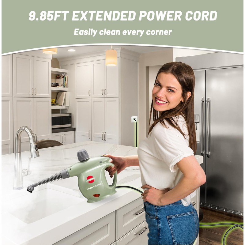 Outspurge Handheld Steam Cleaner, Pressurized Multi-Surface Steam Shot with 13