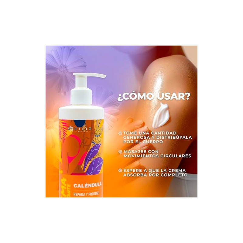 Crema Humectante Caléndula Piel Seca Sensible Suaviza Nutre Cicatrizante Natural
