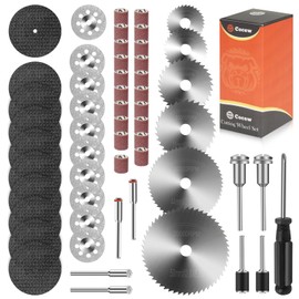 55pcs Cutting Wheels Set for Dremel Rotary Tool,10pcs Resin Cutting Discs,10pcs Diamond Cutting Wheels,6pcs HSS Circular Saw Blades,20pcs Sanding Drum for Cutting Metal,Wood
