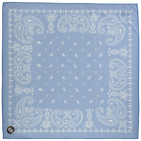 Cool Scarf Bandana, Light Blue, 90% UV Protection, Antibacterial, Odor Resistant, 20.9 x 20.9 inches (53 x 53 cm), BS-470-162