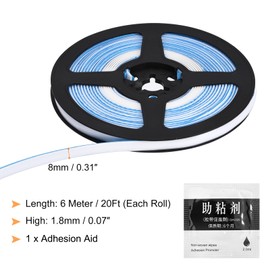 uxcell Flexible Trim Self Adhesive, 20Ft Ceiling Molding Peel and Stick, Caulk Strip Sealing Decorative Tape for Countertops, Sinks, Toilets, Wall Corners (White)