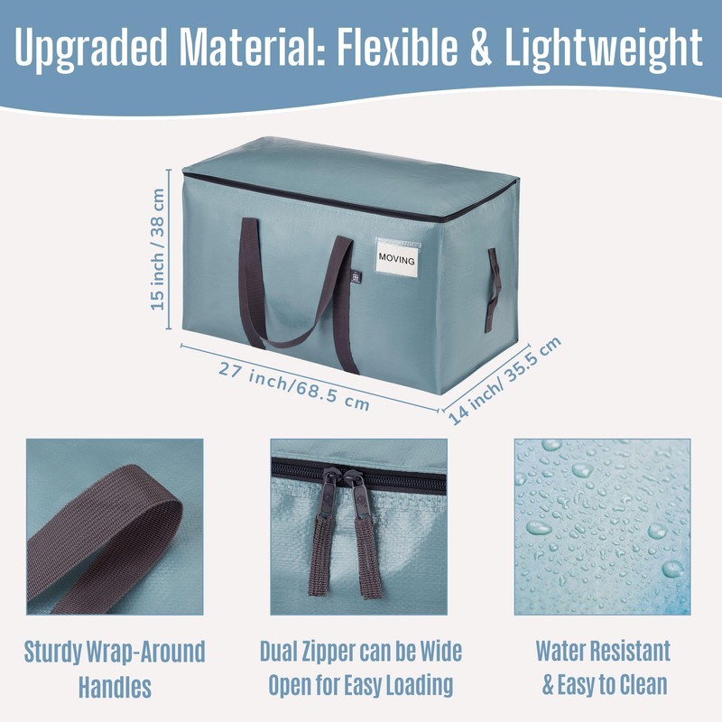 VENO 4 Pack Moving Bags, Upgraded Heavy Duty, Moving Boxes