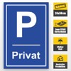 Privatparkplatz Sign, 20 x 30 cm, 3 mm Thick Hard