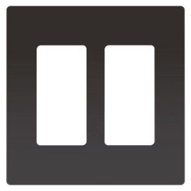 ENERLITES Elite Series Screwless Decorator Wall Plate Child Safe Outlet Cover, Size 2-Gang 4.68" H x 4.73" L, Unbreakable Polycarbonate Thermoplastic, SI8832-DB, Glossy, Dark Bronze