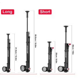 Bike Shock Pump with Pressure Gauge 300PSI High Pressure Bike Tire Inflator Air Pump for Bicycle Fork and Rear Suspension