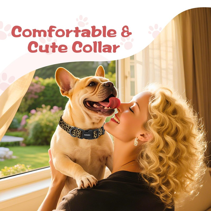 Kazazoo Dog Collar Cute and Soft Nylon Puppy Collar for