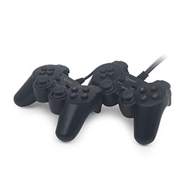 Gembird JPD UDV2 Double USB Controller Joypad Gamepad Dual Vibration Black