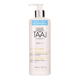 TAAJ | Fresh Moisturising Milk with Aloe Vera - ABHYANGA | Soothes, Hydrates and Revitalises the Body | Regenerating, Emollient and Protective Actives | No Greasy Effect | Vegan | 400 ml
