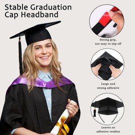 ZEYER Graduation Cap Headband, Upgrade Inside Grad Cap Headband Holder Clip Secures Black Hair Accessories for Busy Graduates Fashion 1PCS