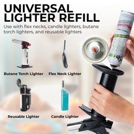 Jo Chef Butane Fuel Refill, Fuel Canister, Universal Refill Gas Lighter, Kitchen Torch, Fuel Butane Torch fluid – Universal Tip – (5 Cans)