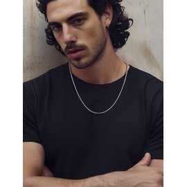 FaithHeart Sparkly Snake Chain 26 Inches Mens Simple Chain Necklaces DIY Chains for Women