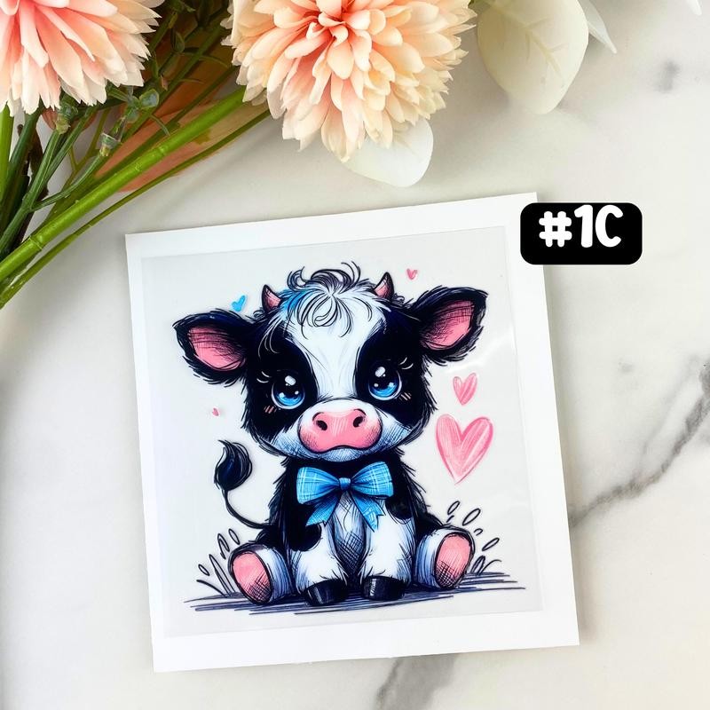 UV DTF DECALS, 4" height, Cup Decals, Cup Stickers, Cup