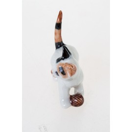WitnyStore Kitten Cat Ceramic Miniature Figurine Cute Collectibles Animals Decor Tiny Gift