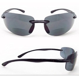 Pink Ribbon Shades Men and Women Rimless Bifocal Lovin Maui Sports Style - black 2.00