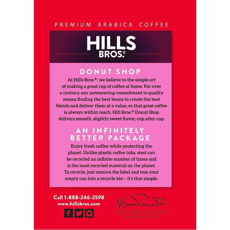 Hills Bros. Donut Shop Ground Coffee – Premium Arabica Coffee