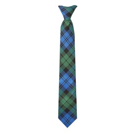 Jacob Alexander Royal Tartans - Corbata para el cuello con clip de 14 pulgadas para niño, Azul Verde, Mediano