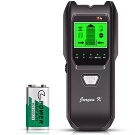 Stud Finder Wall Scanner, 5 in 1 Multifunction Stud Locator with Upgraded Smart Sensor, HD LCD Display and Audio Alarm for The Center & Edge of Metal, Studs, AC Wire, and Pipe Detection (Dull Black)