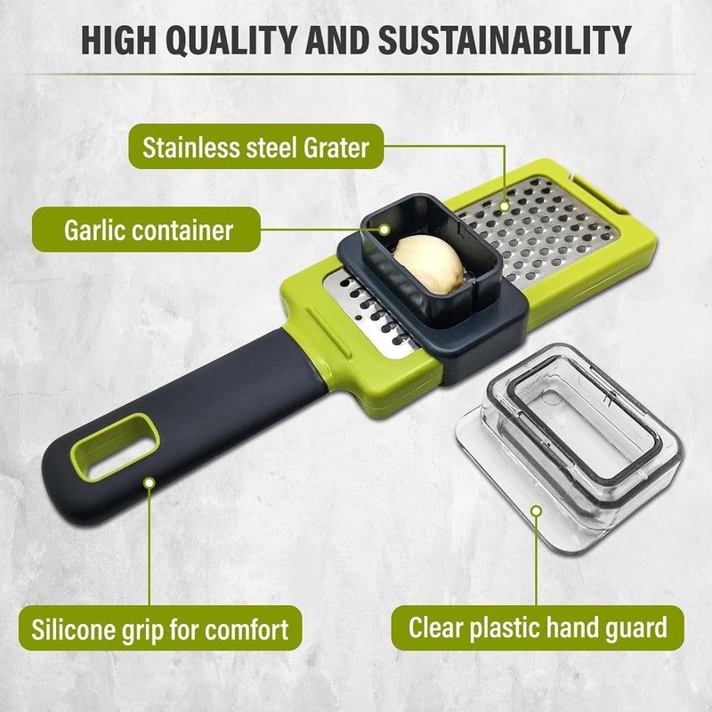 AIMALL 2-Piece Multifunctional Manual Garlic Grinder, Durable Kitchen Gadget for