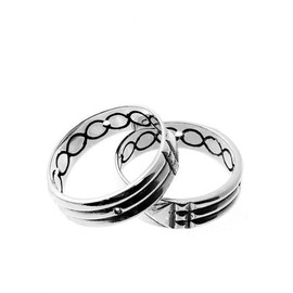 Silver Ring 925m Atlante 6mm Unisex Width, 925 m silver