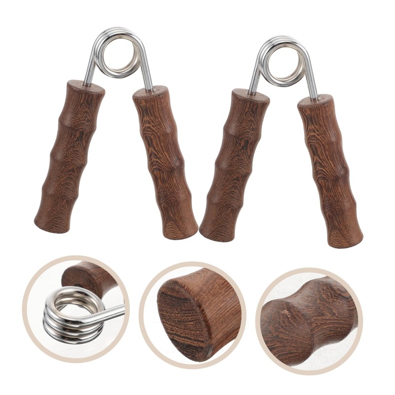 Abaodam 1 Pair Heavy Strength Wooden Finger Exerciser Durable Hand