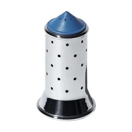 Alessi Salt Shaker, Blue, Stainless Steel, 6.5 x 7 x 24 cm