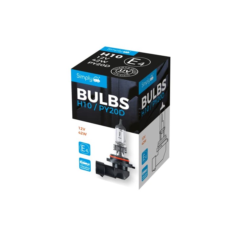 Simply S710 H10 Car Headlight Bulb, 12V, 42W, Comply with