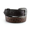 ARIAT Men's Ostrich Print Belt, Brown, 42