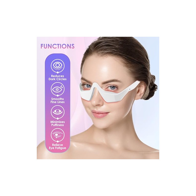 Gafas de terapia de luz roja para ojeras, dispositivo de