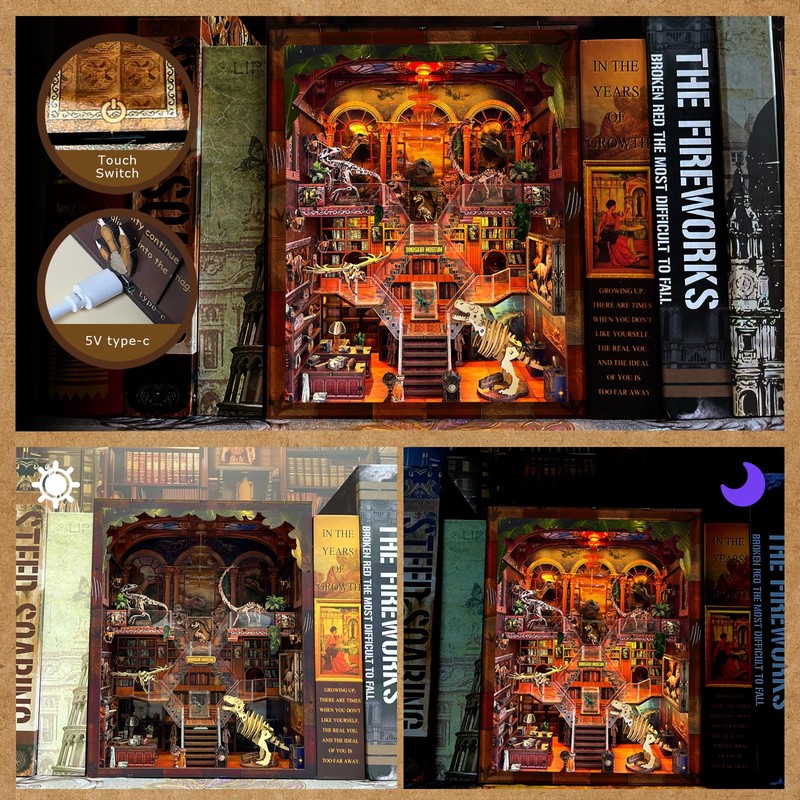 Book Nook Kit - DIY 3D Wooden Puzzle Miniature House