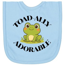 inktastic Boys Toadally Adorable Frog Newborn Bib Light Blue 45d8f