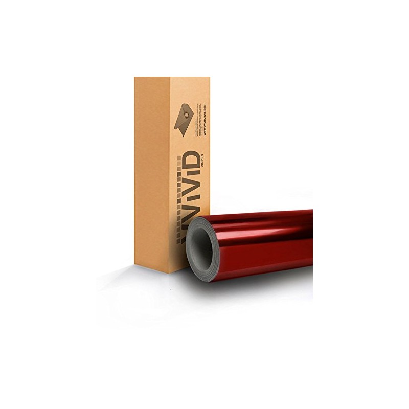 VViViD Red Mirror Chrome Cast Vinyl Wrap Self Adhesive Film