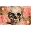 CafePress Vintage Rosa Skull Collage Sticker Oval Car Bumper Sticker