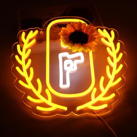 JFLLamp Game Logo Neon Signs for Wall Decor Game Logo Neon Lights for Bedroom Led Signs Suitable for Dormitory Man Cave Christmas Gift