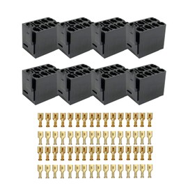 8 Set Rocker Switch Plug Socket with 6.3mm Female Spade Terminals for ARB Carling Switch Connection
