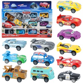 yumcute Car Toy Car Set, 12 Pieces Car Set MCC Queen Mini Toy Cars Children Metal Mini Die Cast Wheels Model Car Small Vehicles Car Toys Suitable from 3 Years
