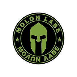 fagraphix OD Green Molon Labe Sticker Self Adhesive Vinyl Decal Come Take Them 2nd Ammendment v1c