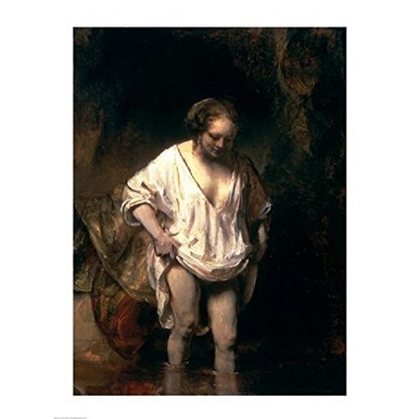Woman Bathing in a Stream 1654 Poster Print by Rembrandt
