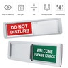 Pvieked Privacy Sign - Do Not Disturb/Welcome Please Knock, Silver