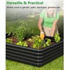 Sprimden 3.0x3.0x1.0ft Raised Garden Bed Kit, Rustproof PP Material Garden