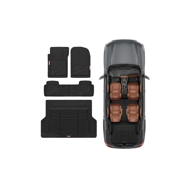 Motor Trend FlexTough - Juego Completo de Alfombrillas de Goma