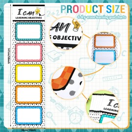 Colarr 6 Sheets Dry Erase Learning Objectives Chart Dry Erase Incentive Chart 15 x 58 Inches Kids Schedule Chart Teaching Scheduling Chart for Kids Homework Chore Educational and Learning Activities