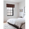 Hokiten Brown Leather Texture Window Valance Curtains, Window Treatment for