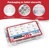 AIMUNOK 415Pcs E-Clip External Retaining Rings Snap Rings Assortment Set,